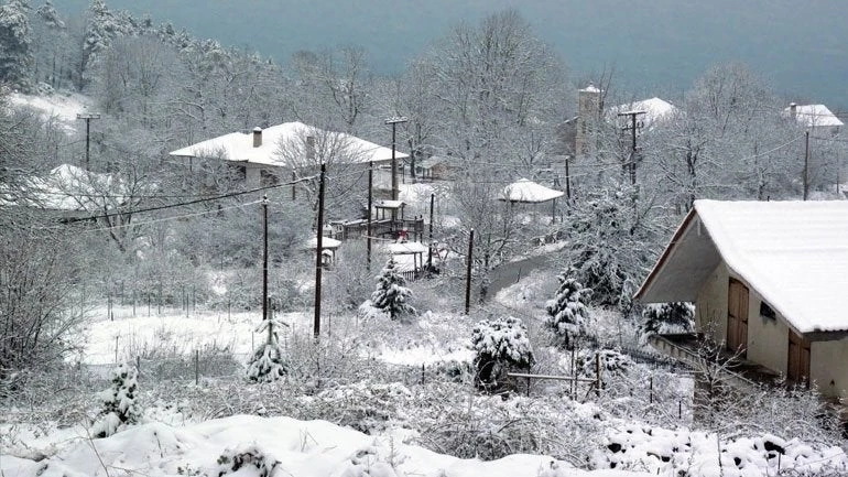 Η περιοχή της Ελλάδας όπου ο υδράργυρος έπεσε στους -17 βαθμούς